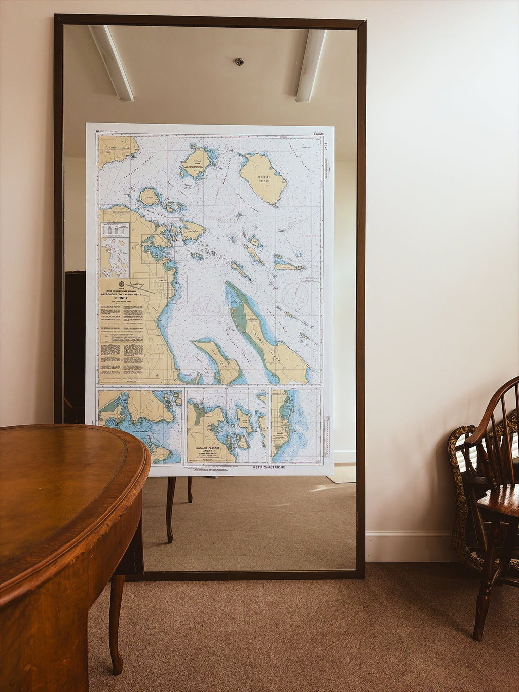 Chart 3479 — Approaches to Sidney (Framed Mirror, Glass)
