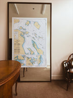 Chart 3479 — Approaches to Sidney (Framed Mirror, Glass)