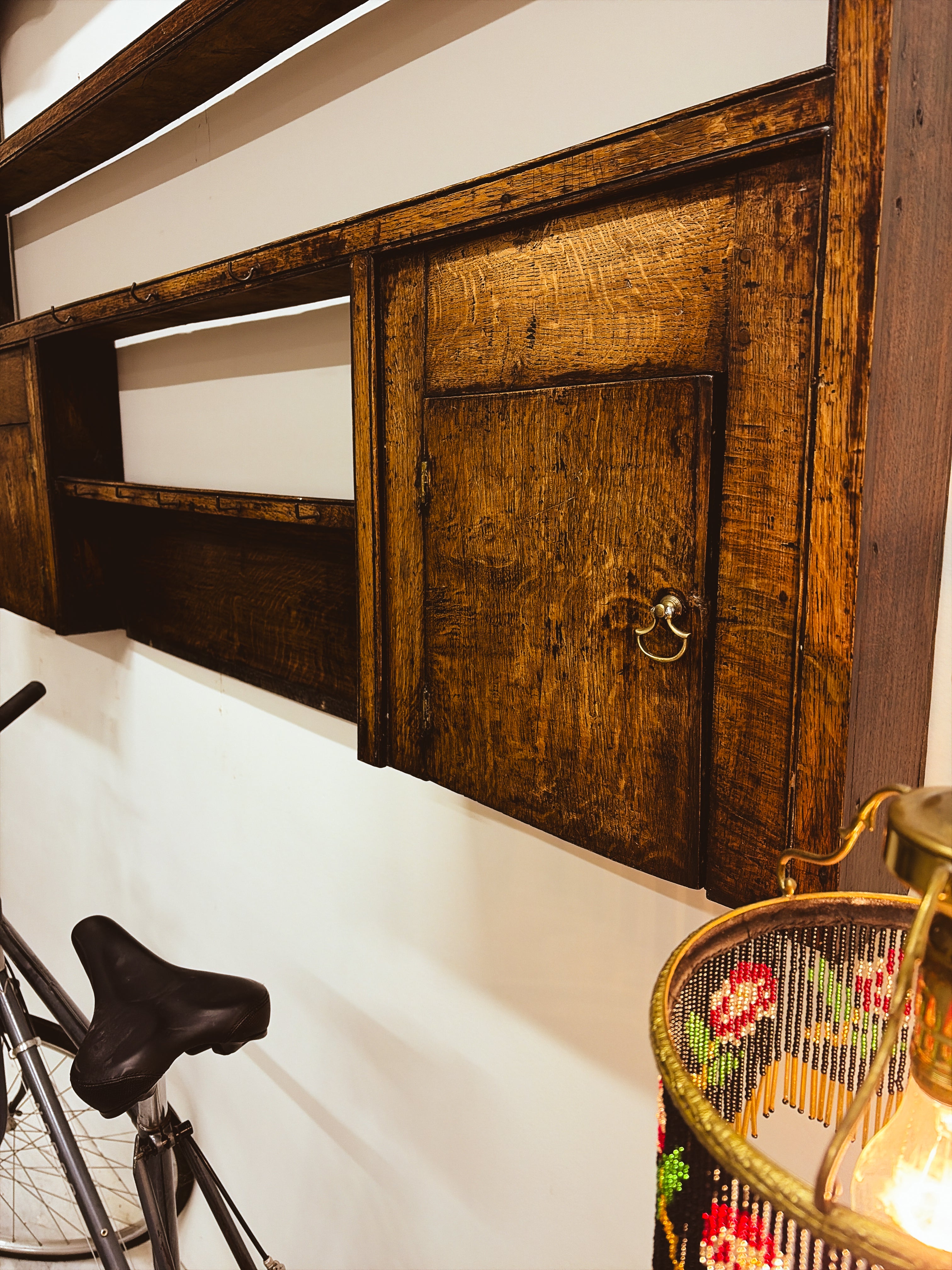 18th Century Oak Welsh Dresser Rack — Hanging Wall Shelf