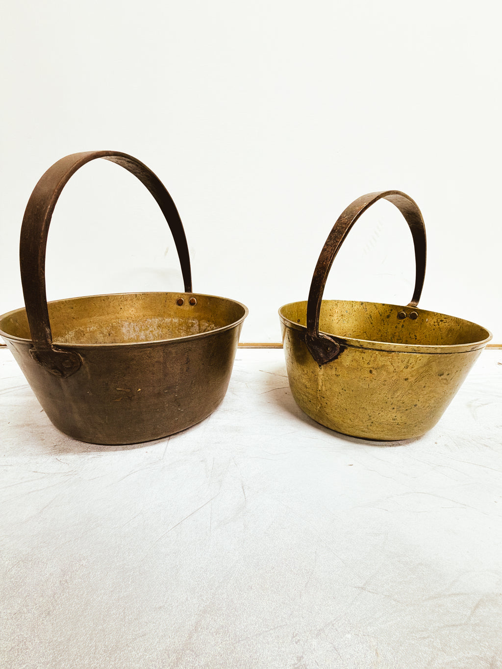 Antique Brass Jam Pans