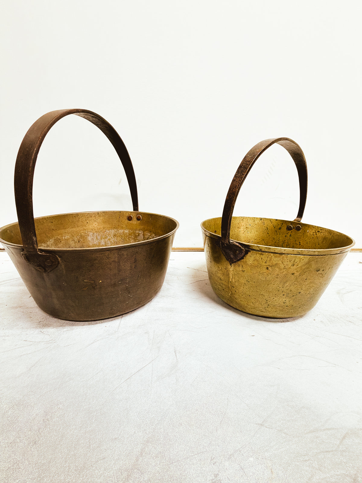 Antique Brass Jam Pans