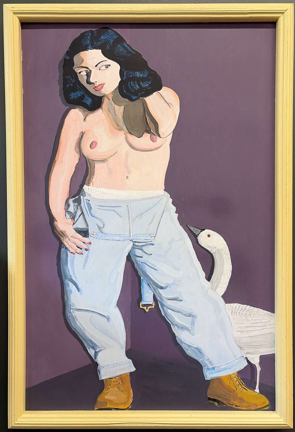 Acrylic on Board signed A. (Annabel) King-Hart