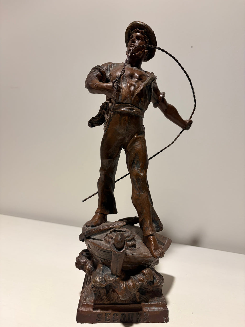 Spelter Casting — "Secours" after Arthur Waagen, c. 1880s