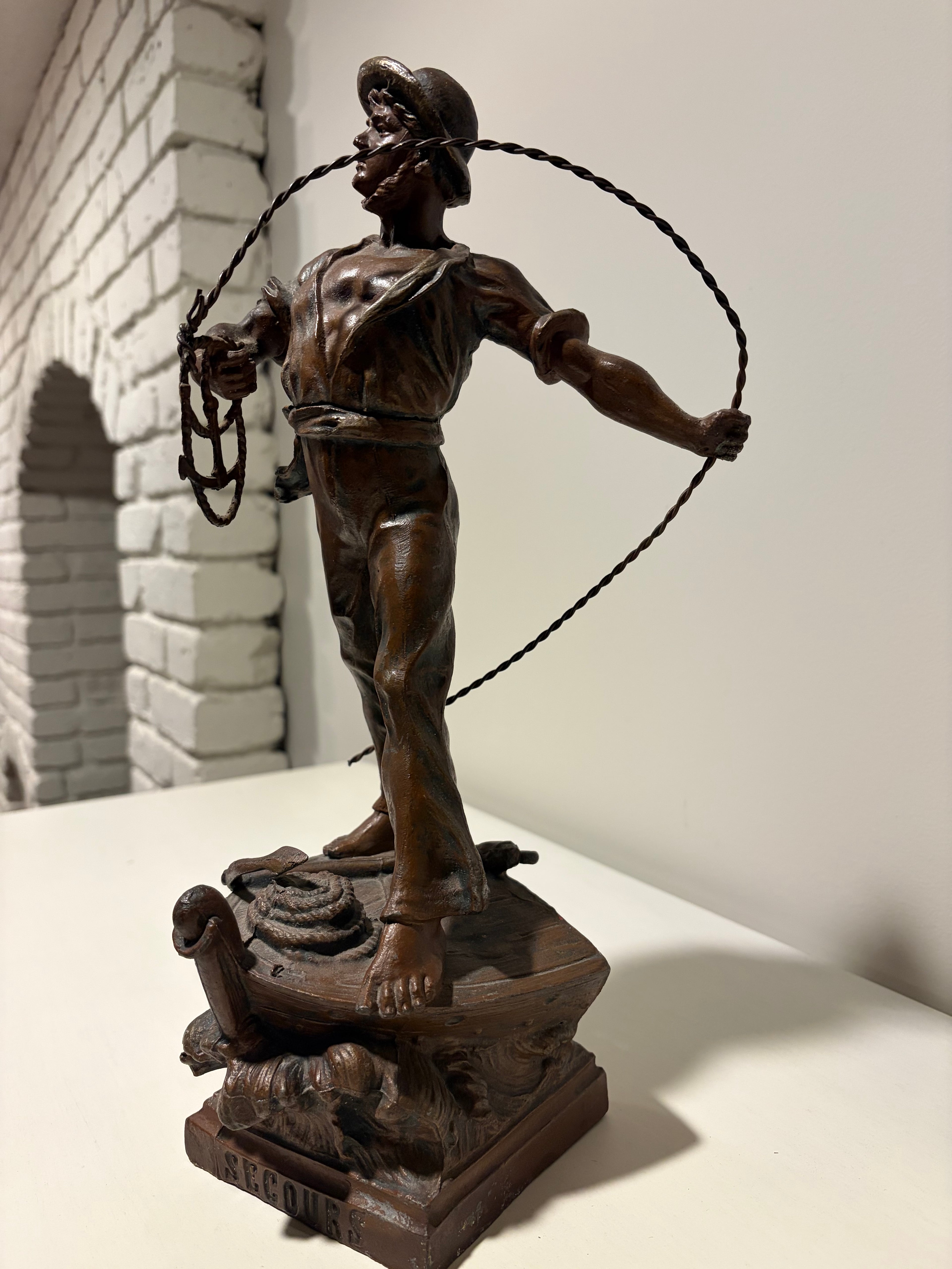 Spelter Casting — "Secours" after Arthur Waagen, c. 1880s