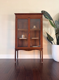 Early 1900's Edwardian Mahogany Glass Cabinet
