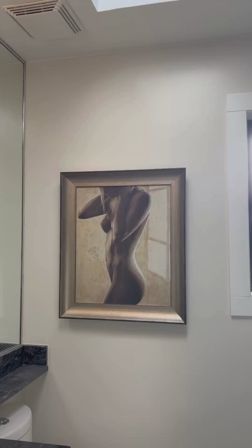 Nude Studies — Pair of Framed Textured Prints